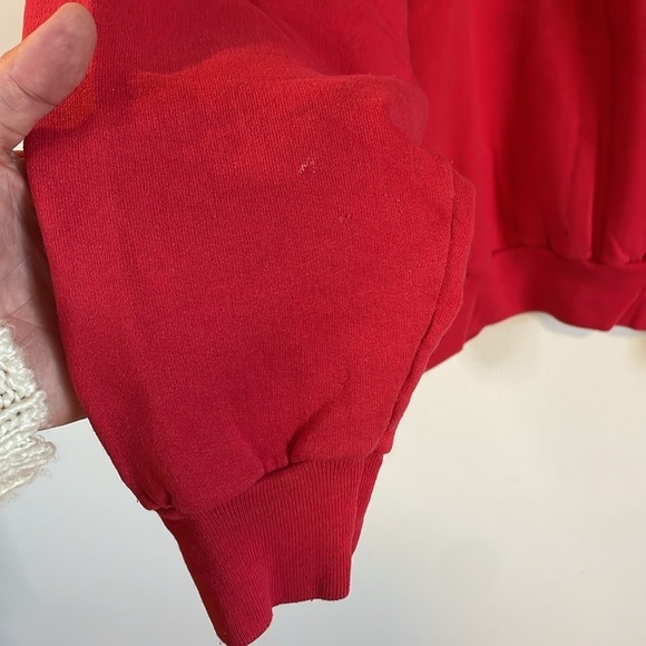 VTG Tourist Mickey Crewneck Sweatshirt XL Red Mouse 90s Americana Merch Disney - Picture 4 of 14